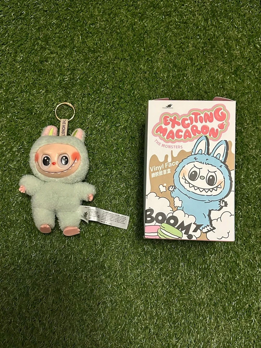 Exciting Macaron The Monsters vinyl Labubu Keychain